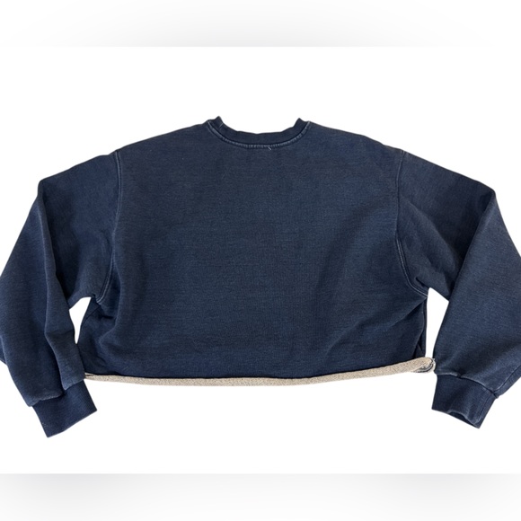 Good American Jeanius Indigo Denim Sweatshirt (set available) - Picture 7 of 10